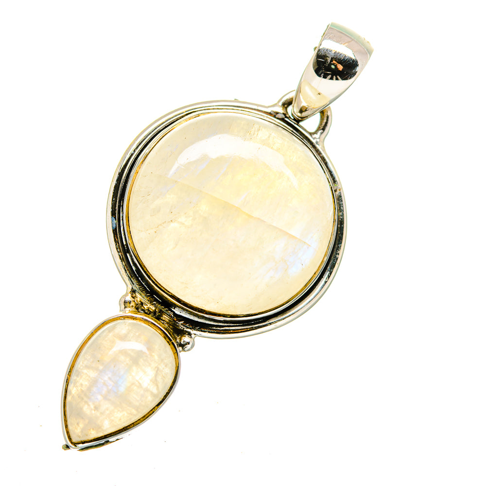 Rainbow Moonstone Pendants handcrafted by Anasilvercos - PD11421