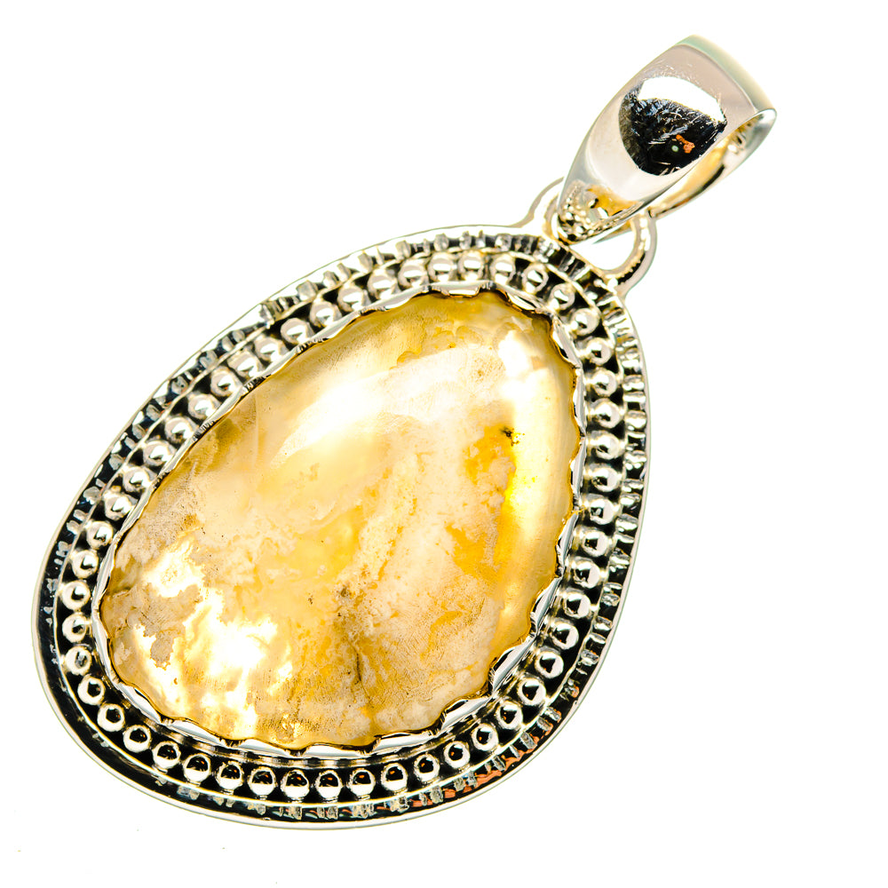 Plume Agate Pendants handcrafted by Anasilvercos - PD11422