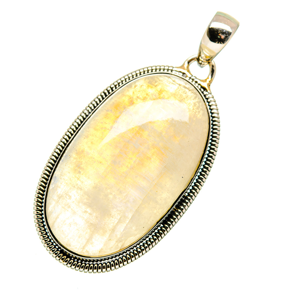 Rainbow Moonstone Pendants handcrafted by Anasilvercos - PD11423
