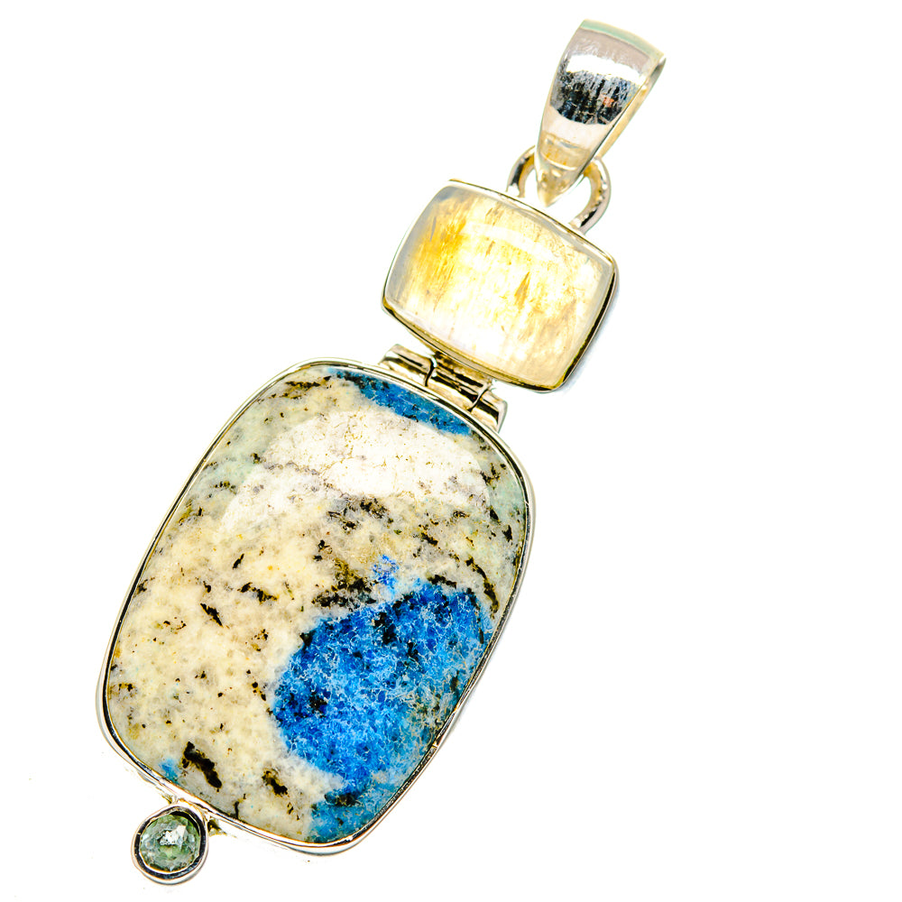 K2 Blue Azurite Pendants handcrafted by Anasilvercos - PD11427