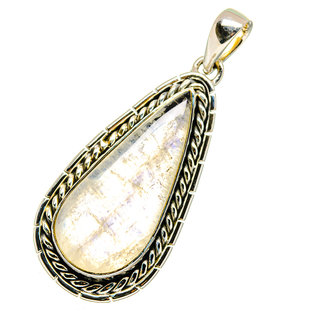 Rainbow Moonstone Pendants handcrafted by Anasilvercos - PD11439