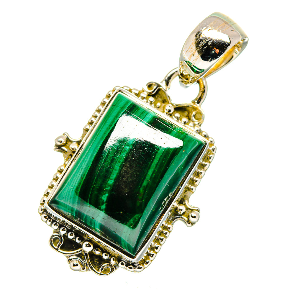 Malachite Pendants handcrafted by Anasilvercos - PD11457