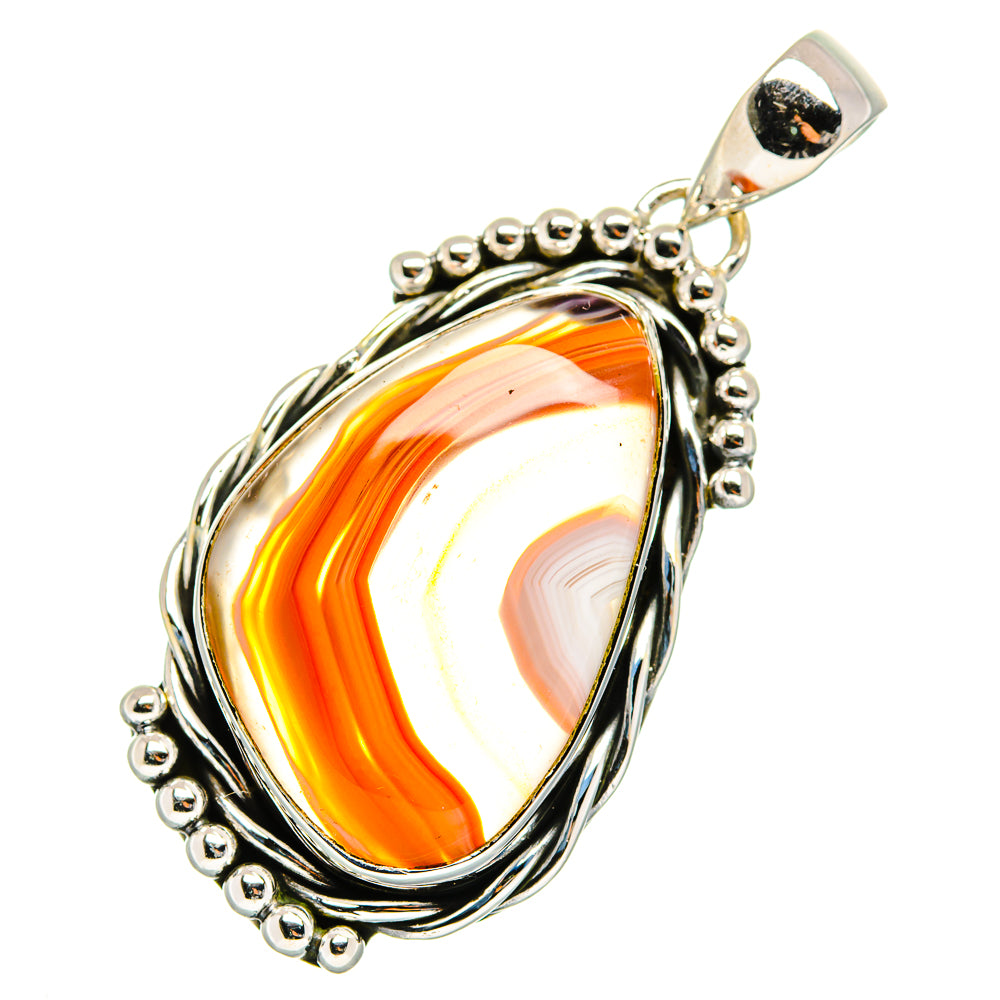 Botswana Agate Pendants handcrafted by Anasilvercos - PD11470