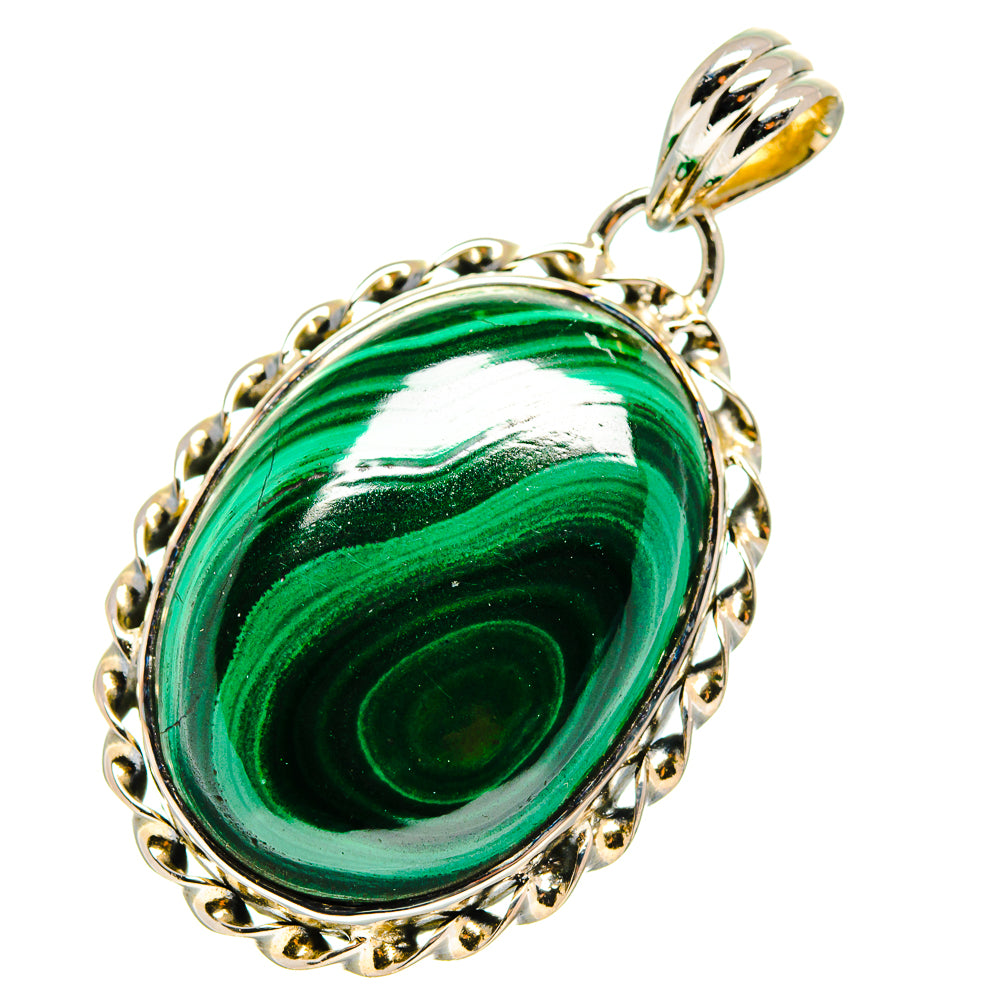 Malachite Pendants handcrafted by Anasilvercos - PD11478