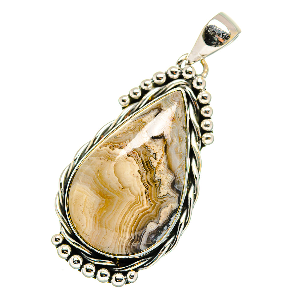 Laguna Lace Agate Pendants handcrafted by Anasilvercos - PD11481
