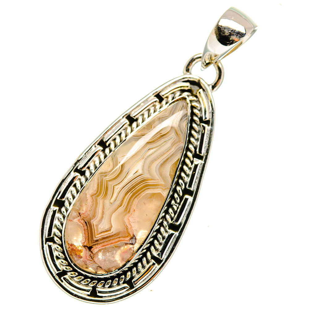 Laguna Lace Agate Pendants handcrafted by Anasilvercos - PD11523