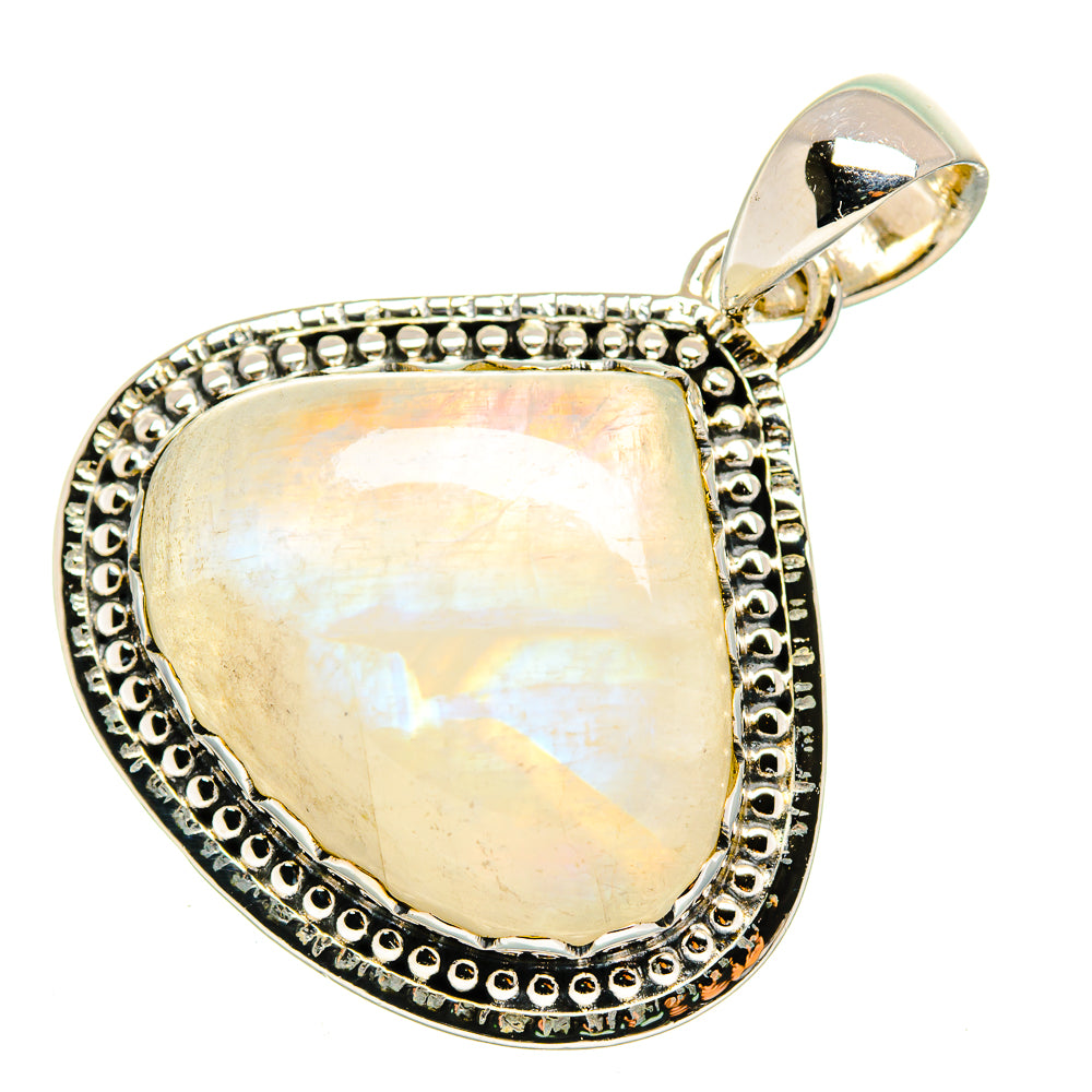 Rainbow Moonstone Pendants handcrafted by Anasilvercos - PD11529