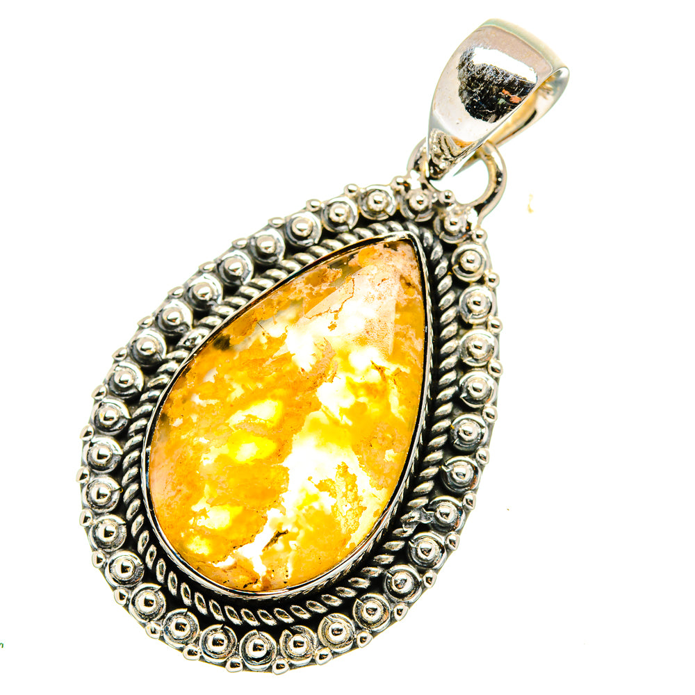 Plume Agate Pendants handcrafted by Anasilvercos - PD11531