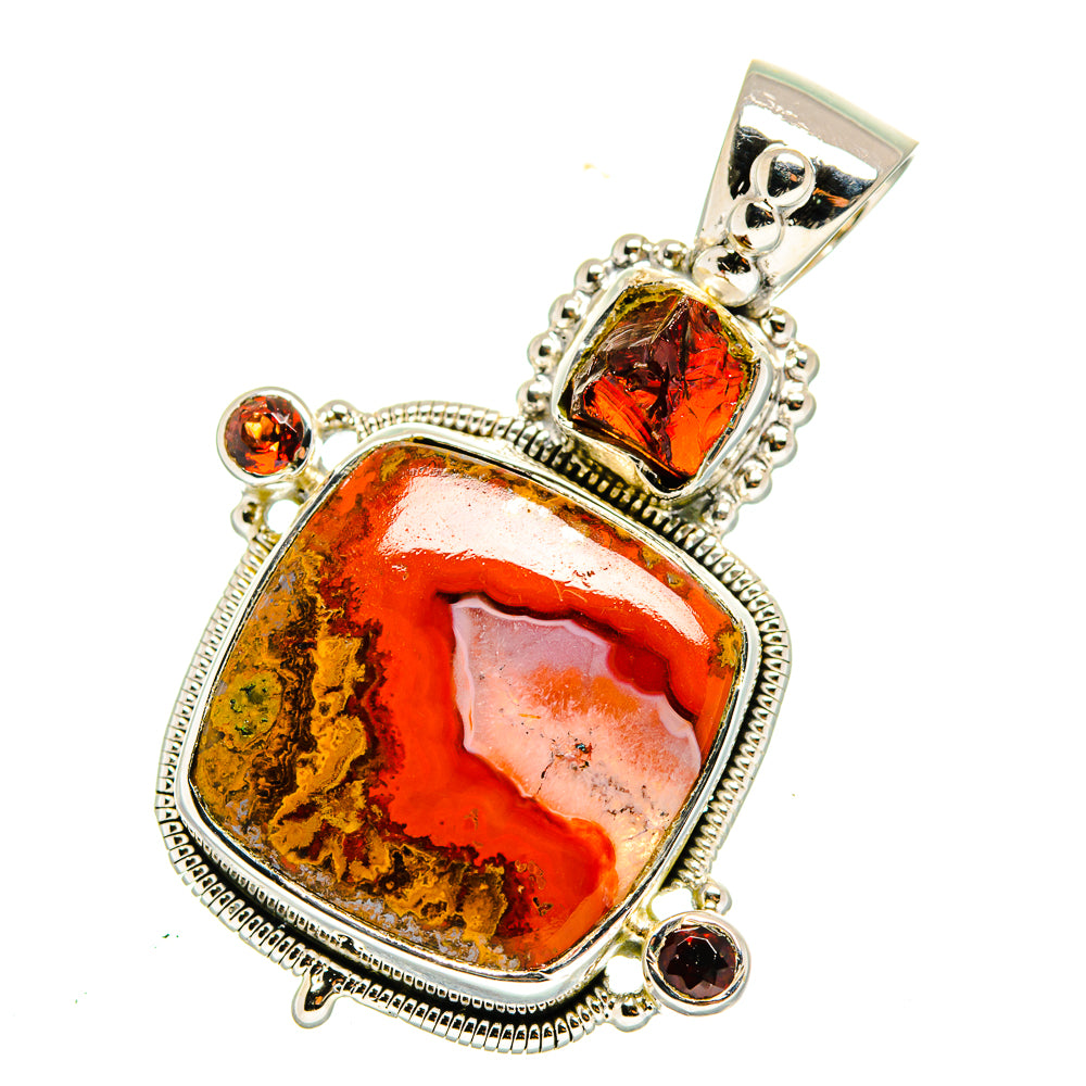 Moroccan Agate Pendants handcrafted by Anasilvercos - PD11533