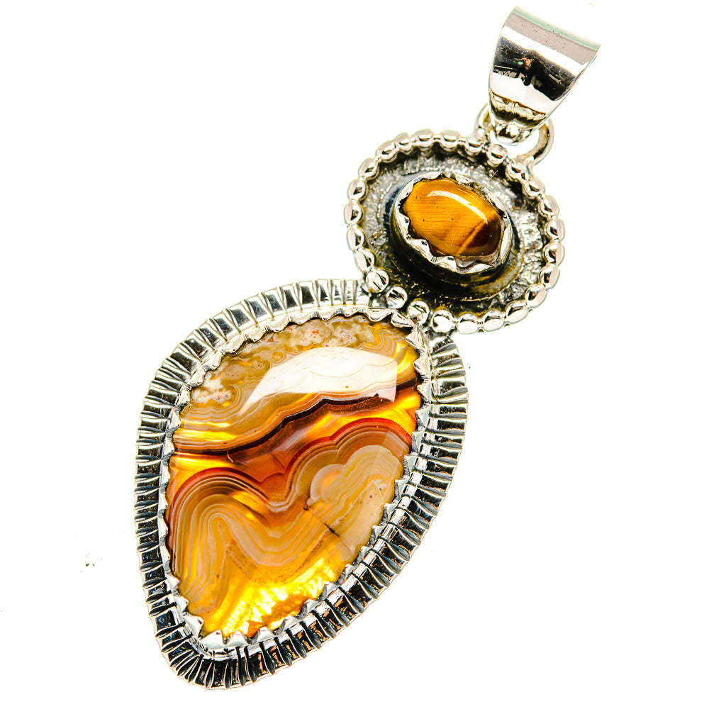 Laguna Lace Agate Pendants handcrafted by Anasilvercos - PD11536