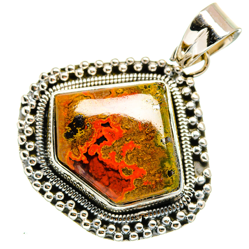 Moroccan Agate Pendants handcrafted by Anasilvercos - PD11538