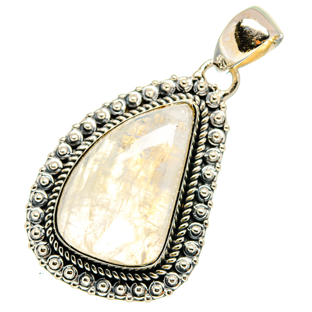 Rainbow Moonstone Pendants handcrafted by Anasilvercos - PD11543