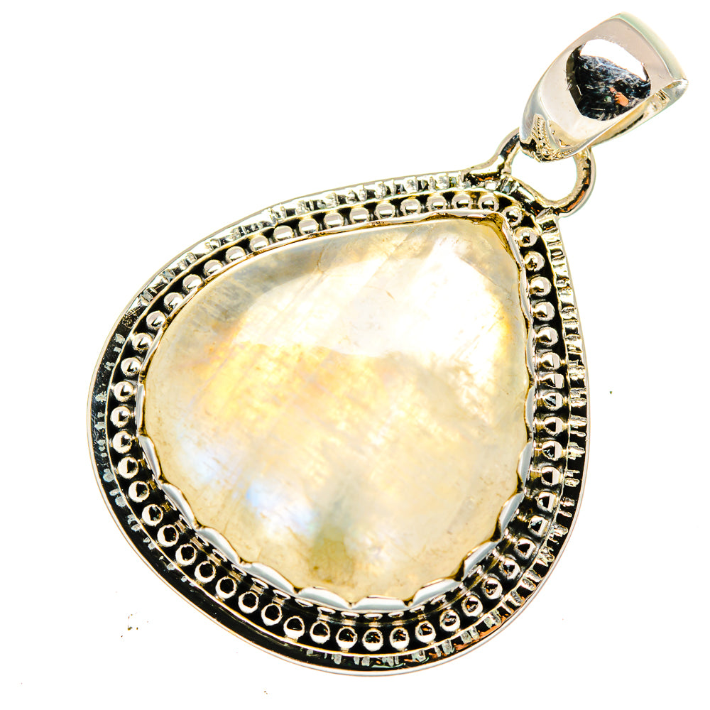 Rainbow Moonstone Pendants handcrafted by Anasilvercos - PD11545