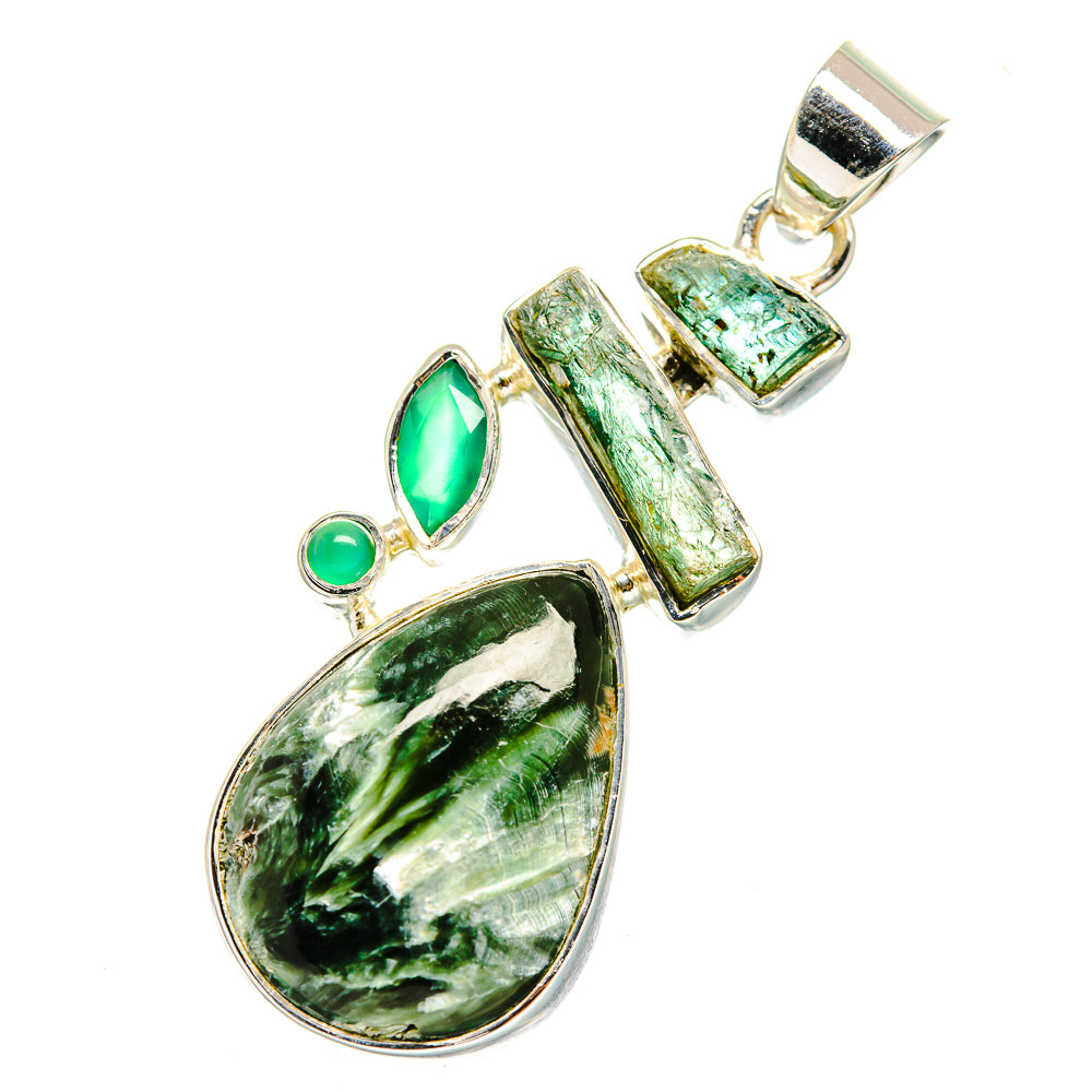 Seraphinite Pendants handcrafted by Anasilvercos - PD11556