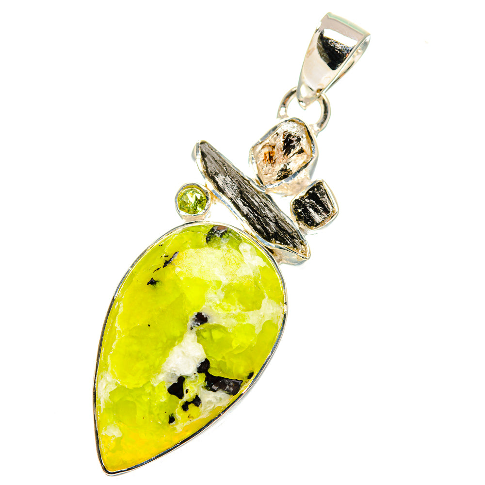 African Green Opal Pendants handcrafted by Anasilvercos - PD11557