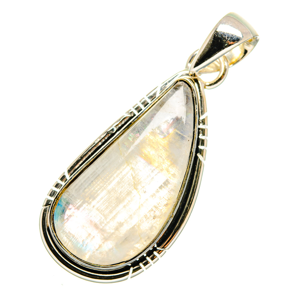 Rainbow Moonstone Pendants handcrafted by Anasilvercos - PD11569