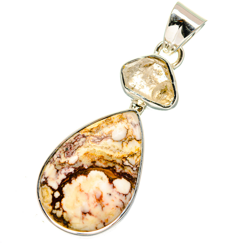 Peanut Wood Jasper Pendants handcrafted by Anasilvercos - PD11572