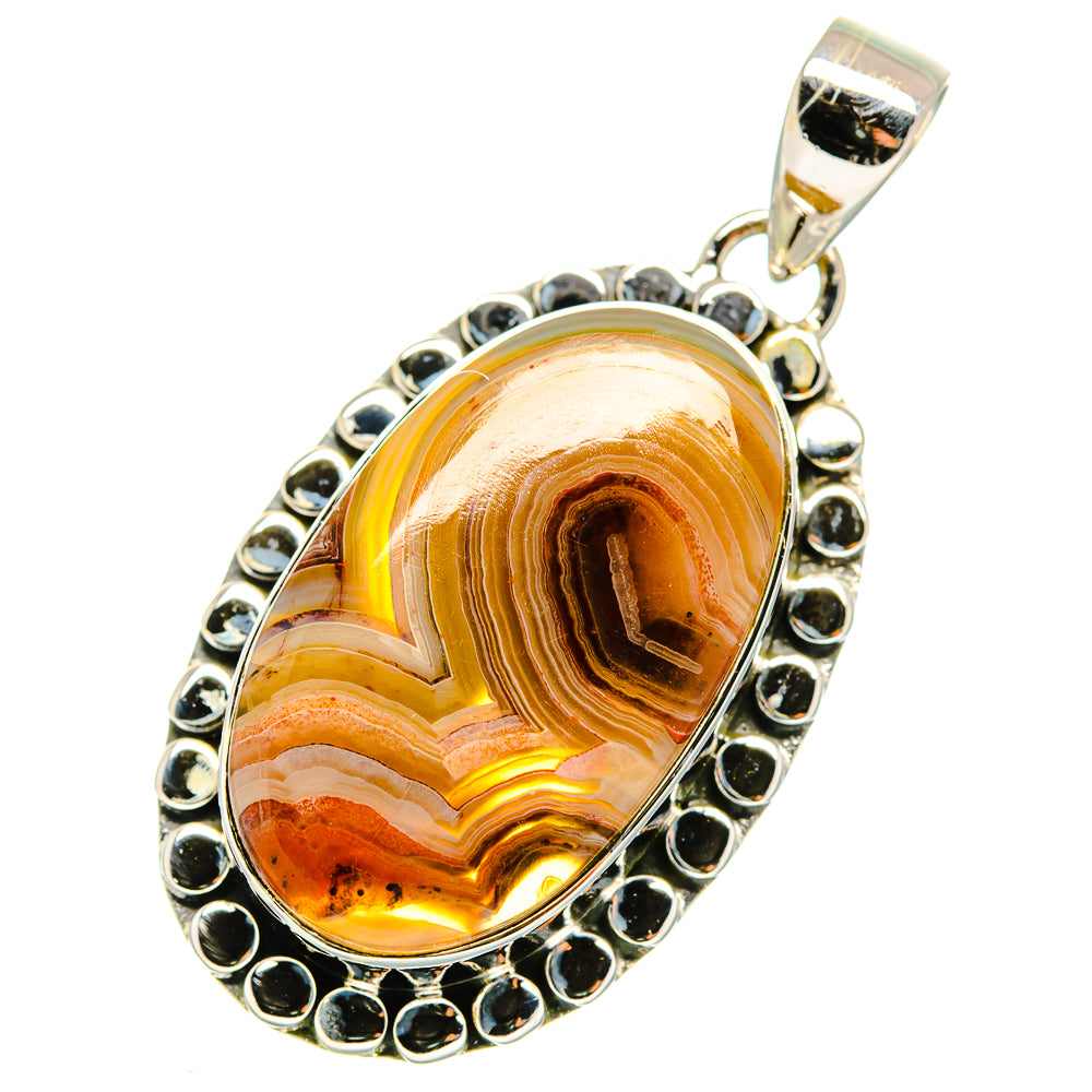 Botswana Agate Pendants handcrafted by Anasilvercos - PD11593