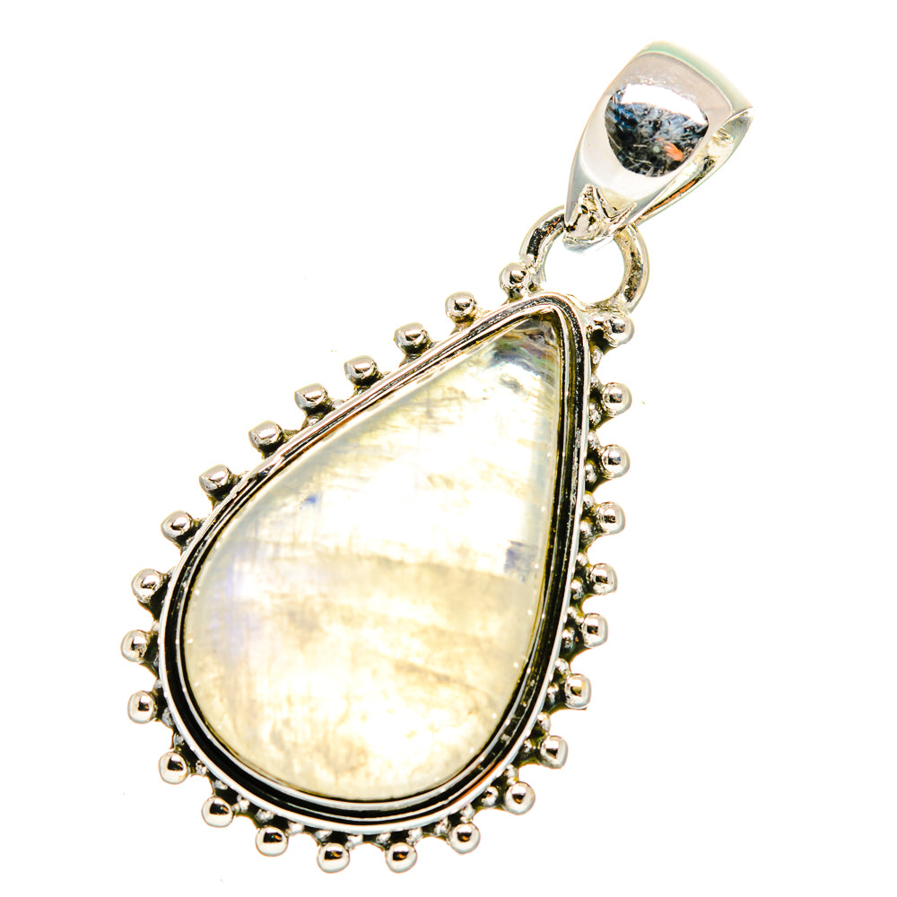 Rainbow Moonstone Pendants handcrafted by Anasilvercos - PD11642