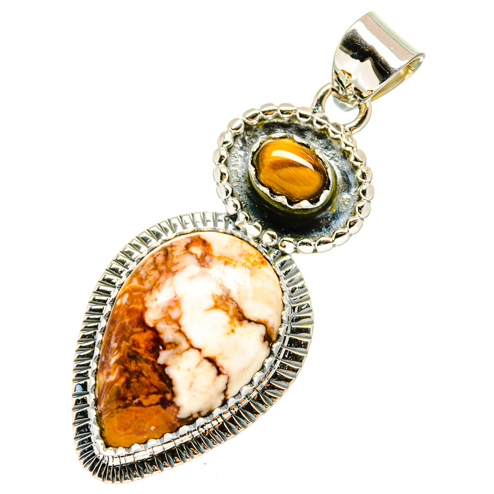Peanut Wood Jasper Pendants handcrafted by Anasilvercos - PD11647