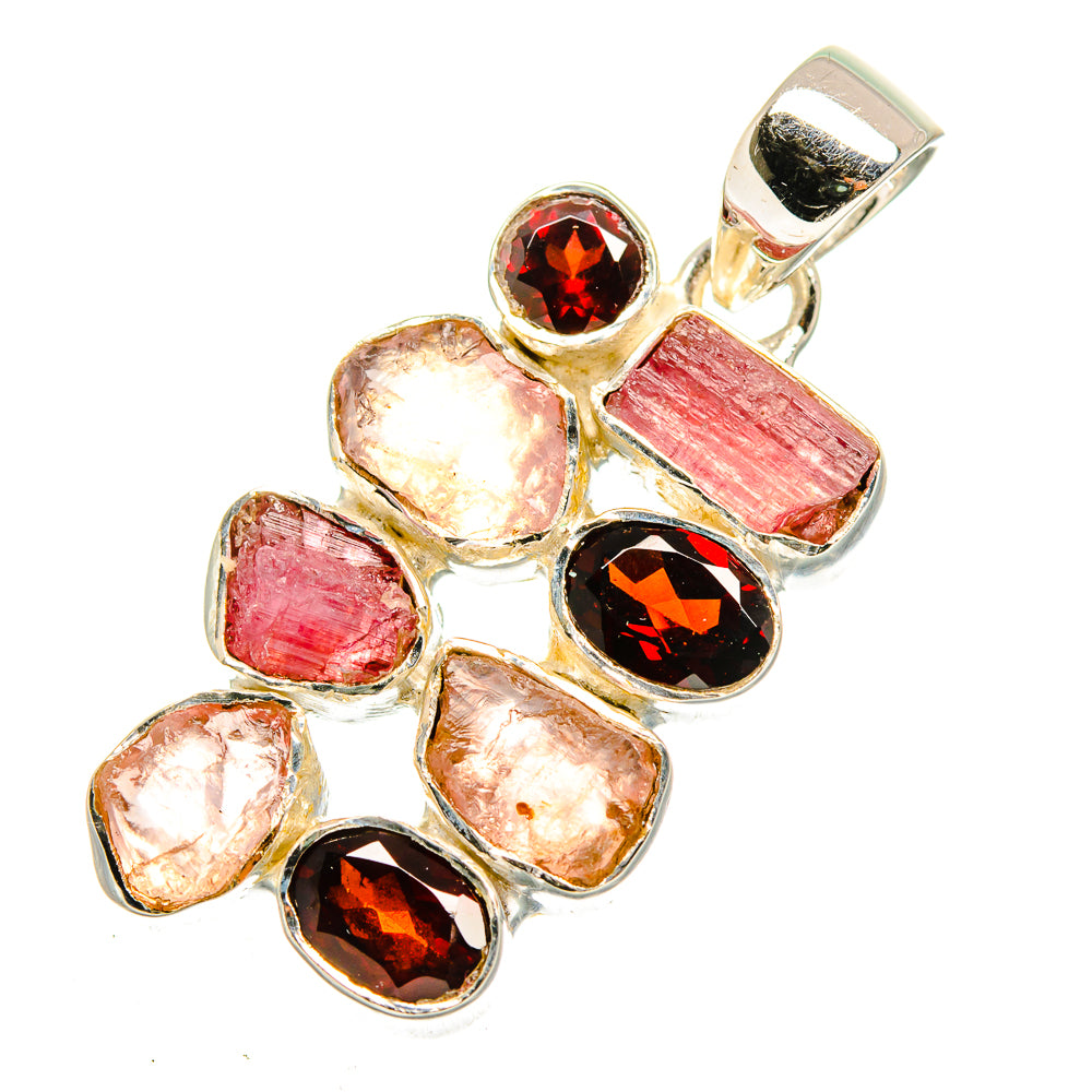 Pink Tourmaline Pendants handcrafted by Anasilvercos - PD11648