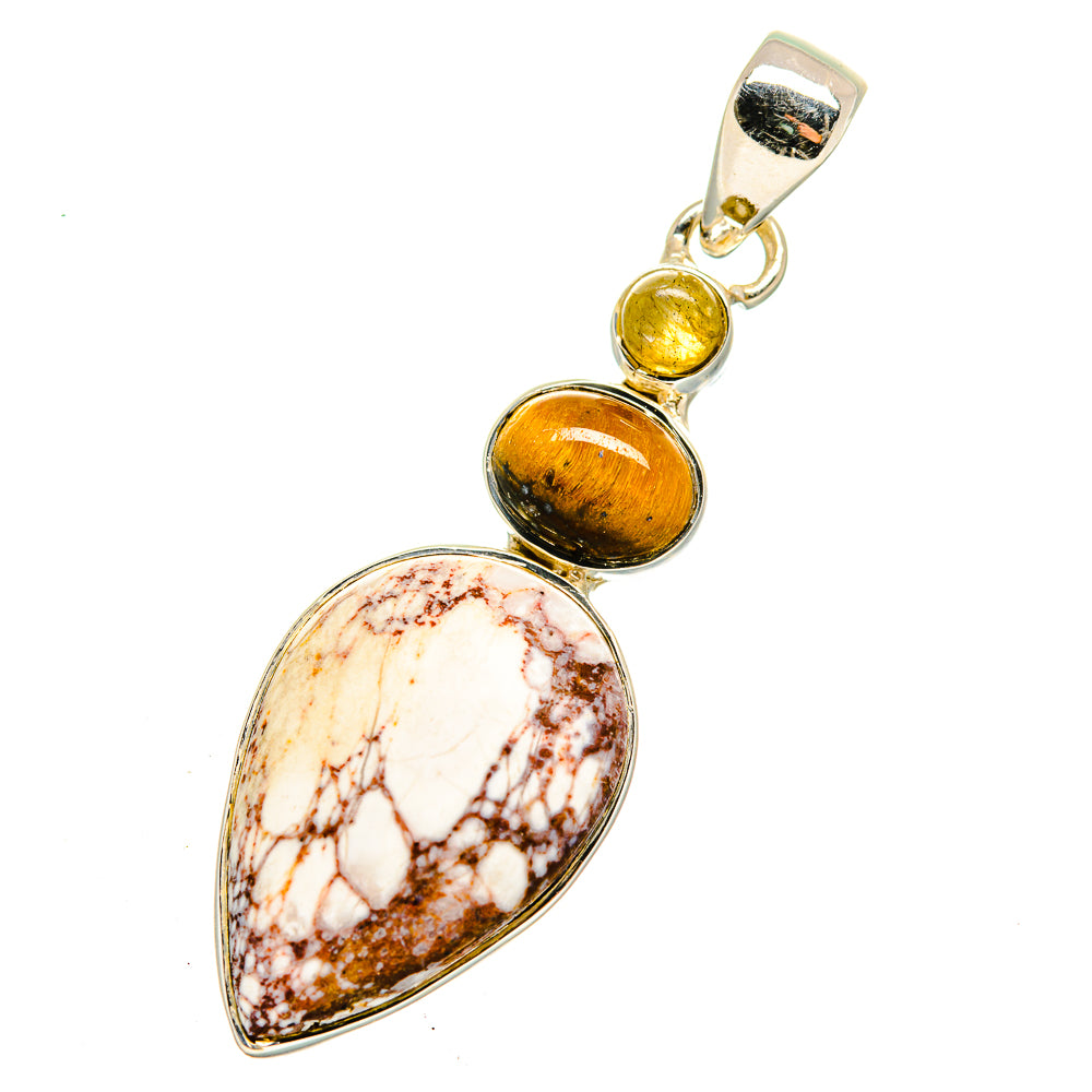 Peanut Wood Jasper Pendants handcrafted by Anasilvercos - PD11650