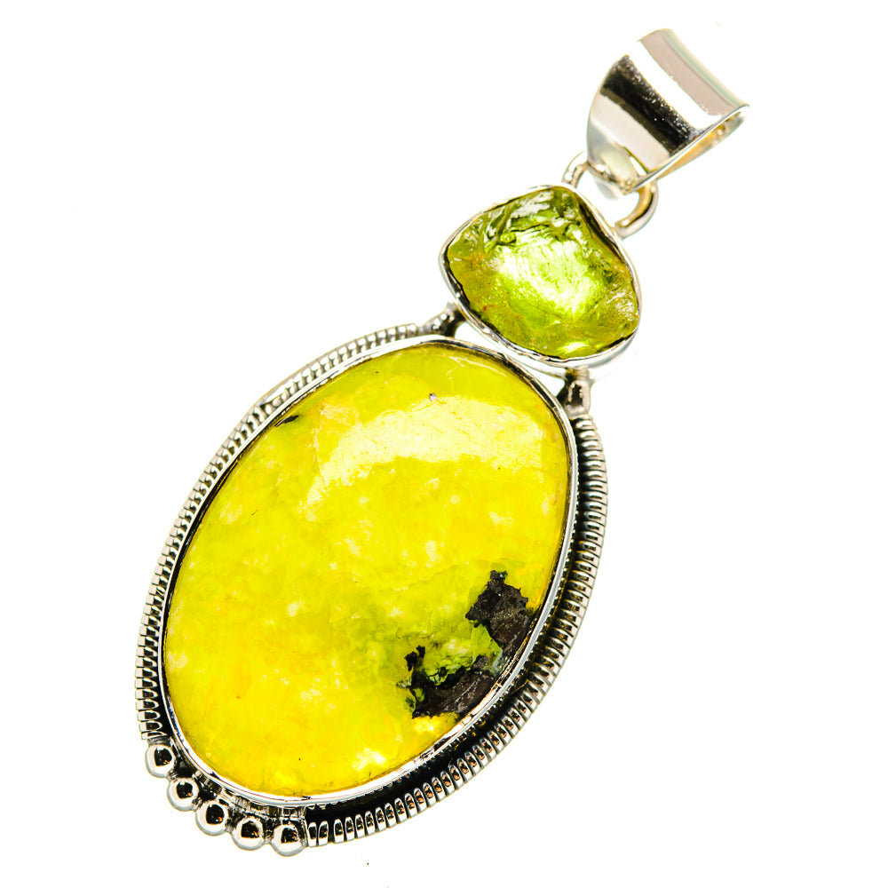 African Green Opal Pendants handcrafted by Anasilvercos - PD11653