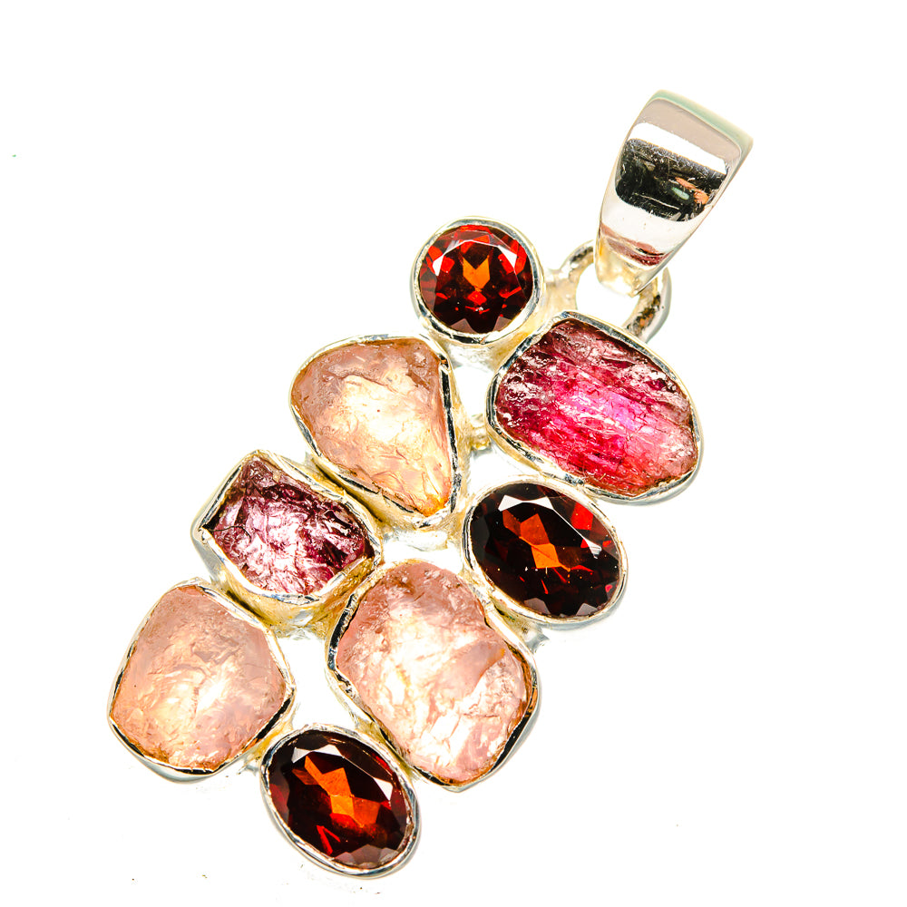 Pink Tourmaline Pendants handcrafted by Anasilvercos - PD11655