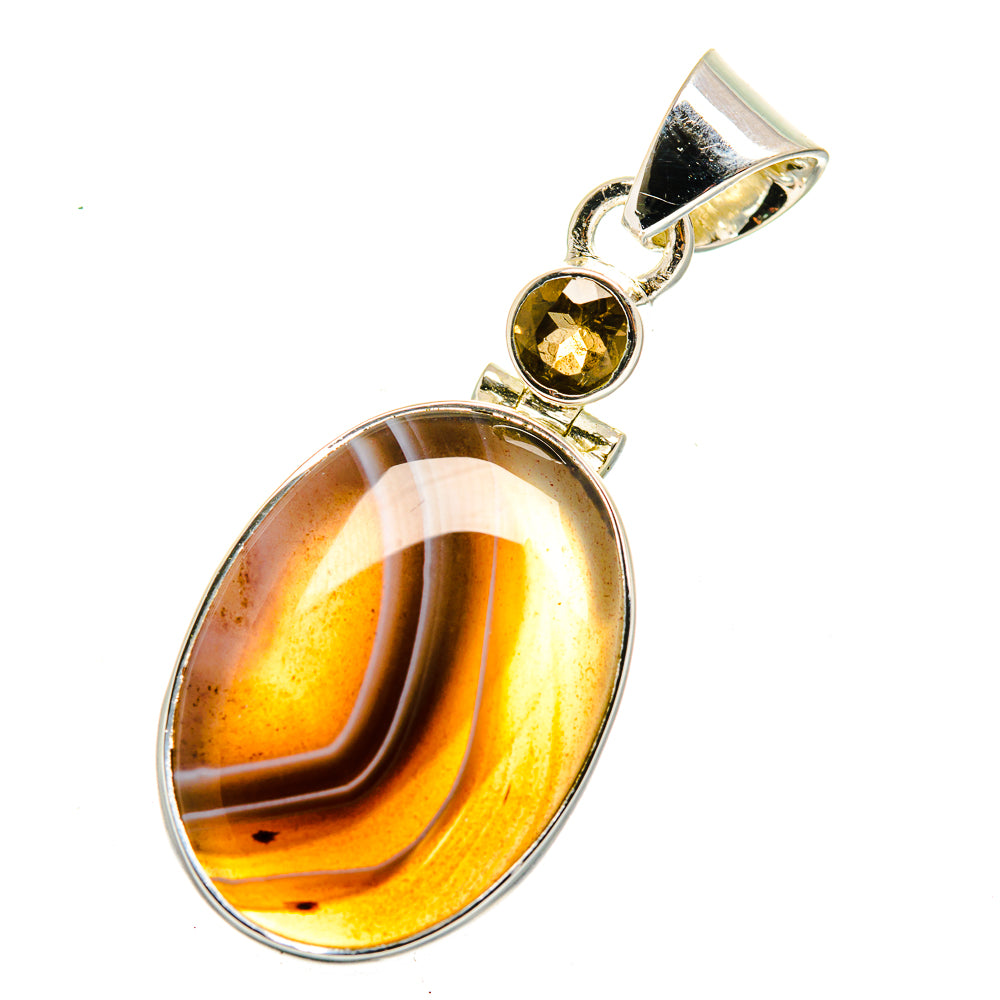 Botswana Agate Pendants handcrafted by Anasilvercos - PD11660