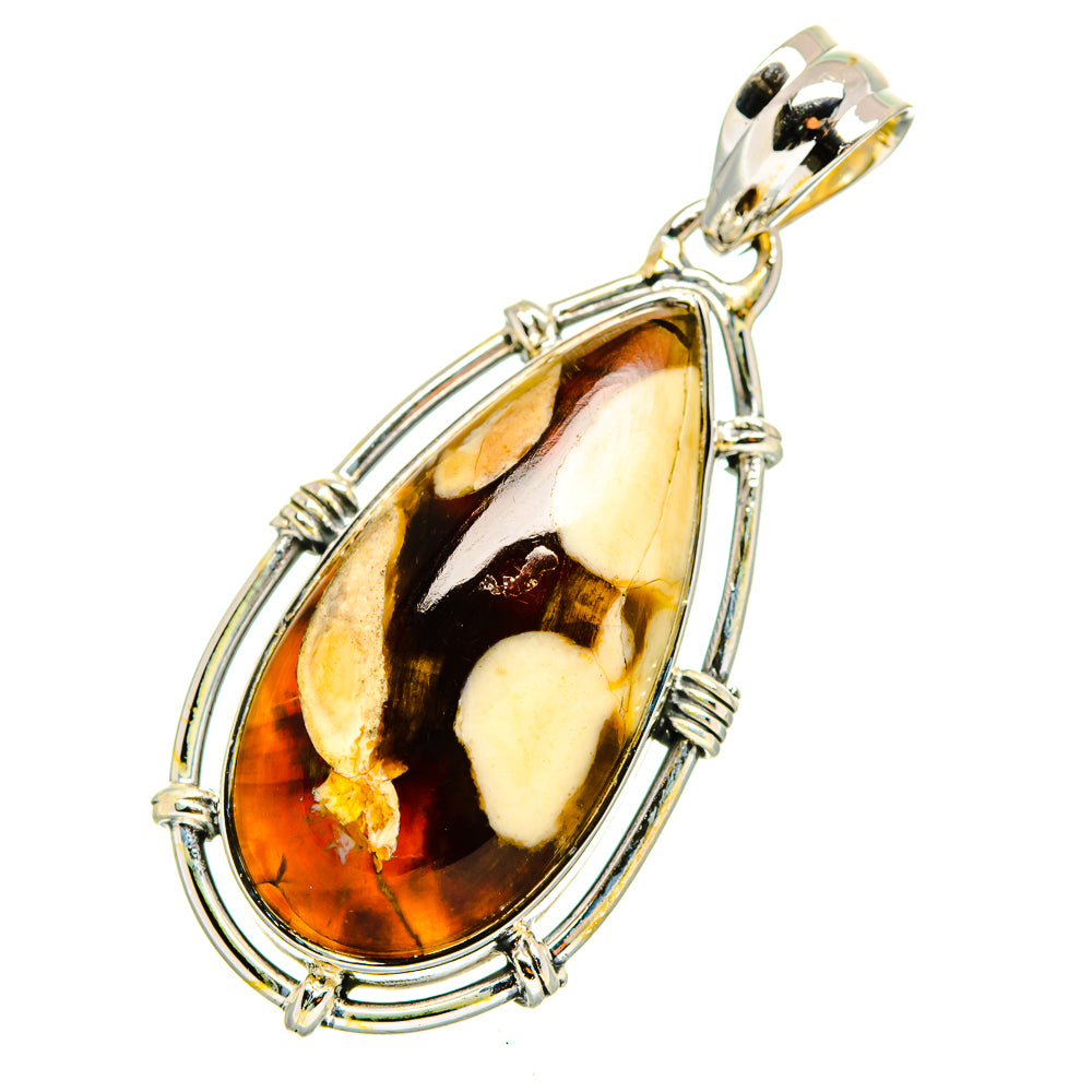 Peanut Wood Jasper Pendants handcrafted by Anasilvercos - PD11661