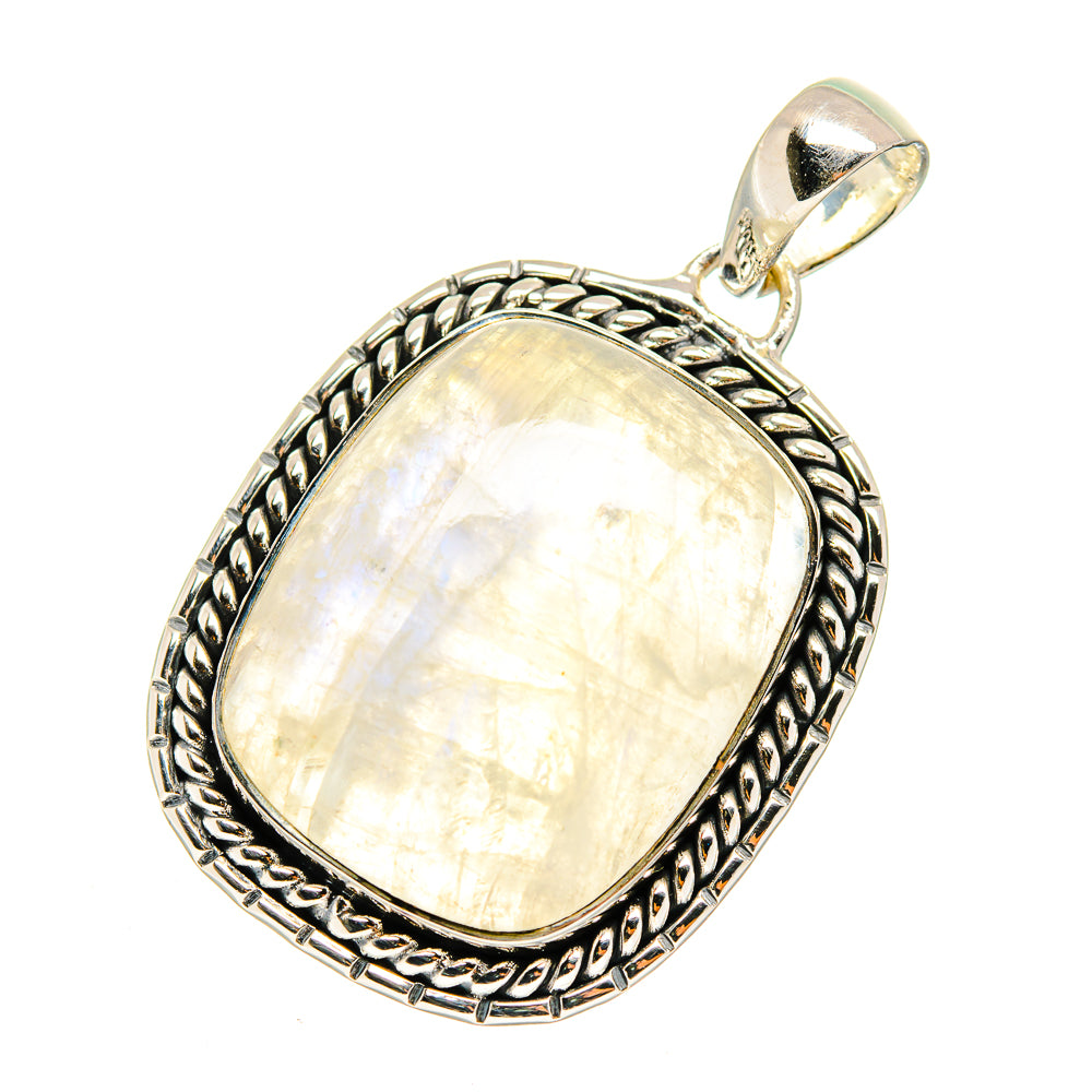 Rainbow Moonstone Pendants handcrafted by Anasilvercos - PD11695