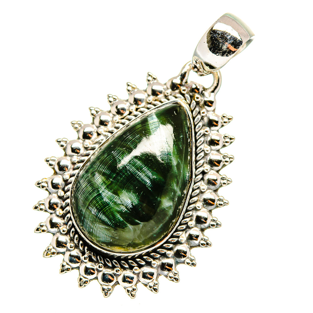 Seraphinite Pendants handcrafted by Anasilvercos - PD11715