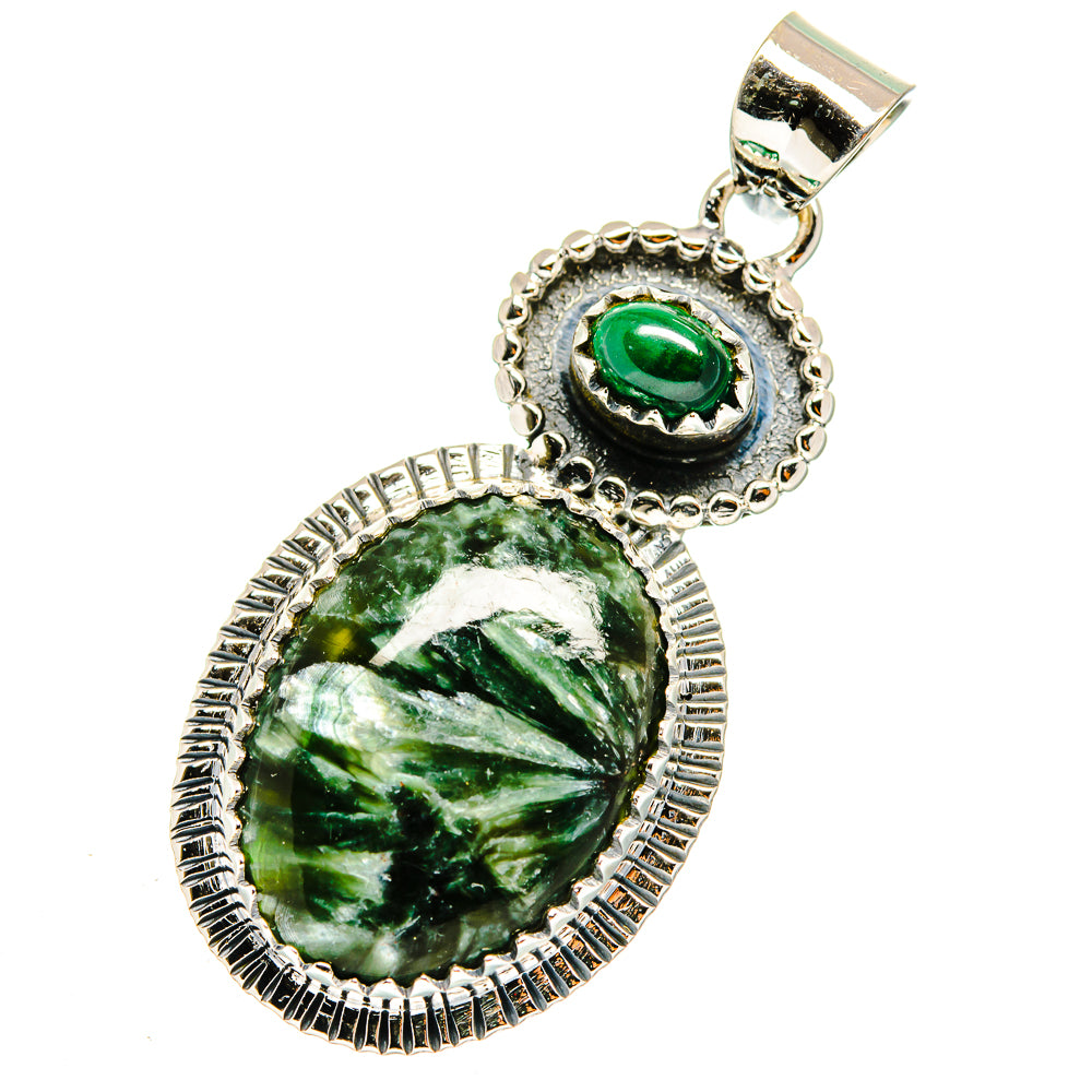 Seraphinite Pendants handcrafted by Anasilvercos - PD11748