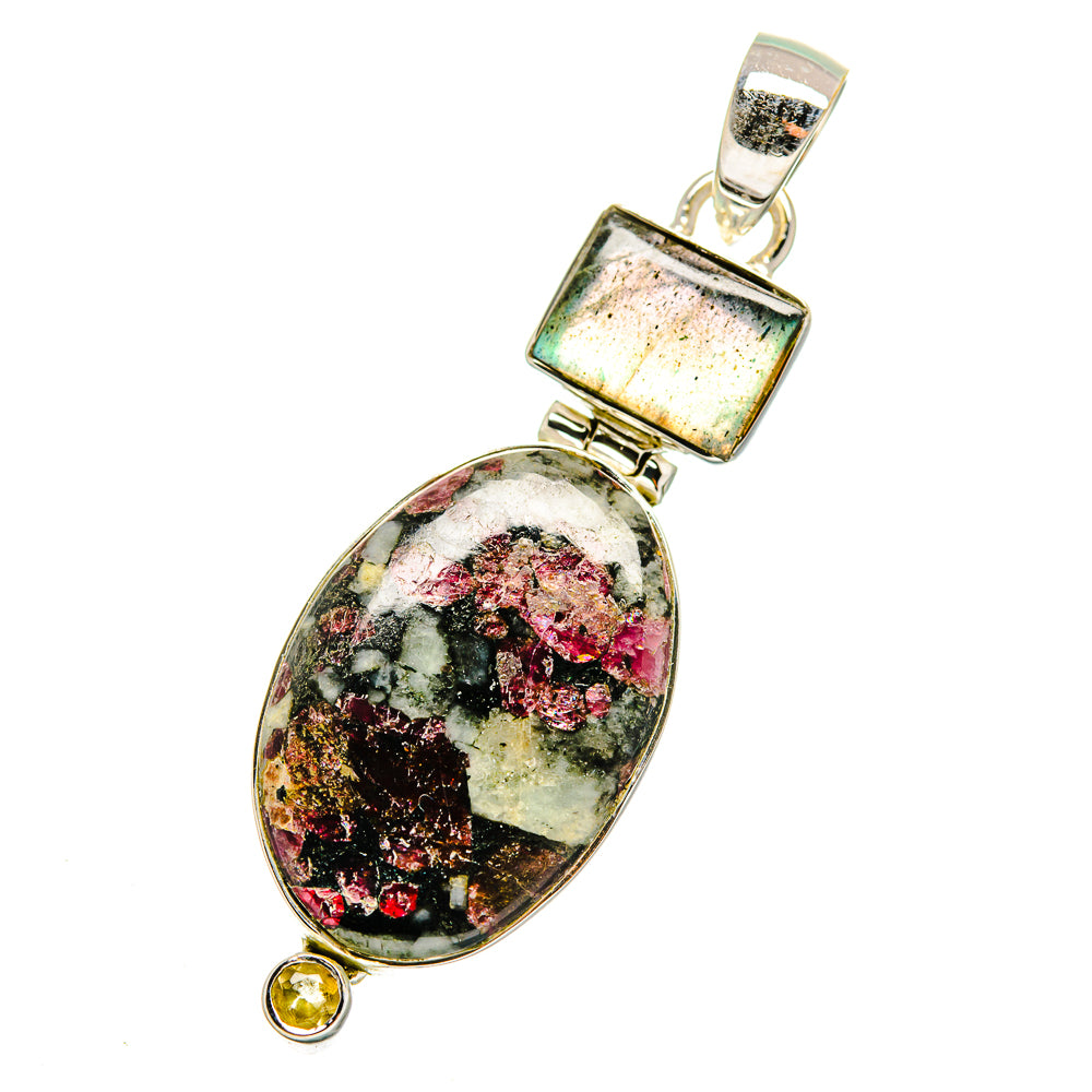 Russian Eudialyte Pendants handcrafted by Anasilvercos - PD11750