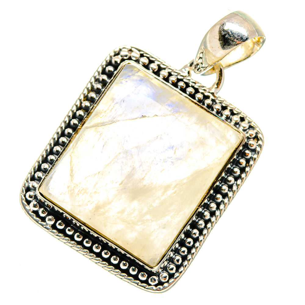 Rainbow Moonstone Pendants handcrafted by Anasilvercos - PD11755