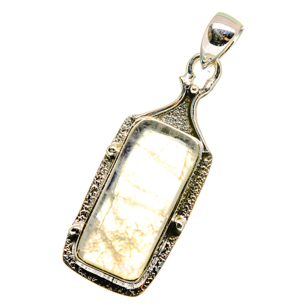 Rainbow Moonstone Pendants handcrafted by Anasilvercos - PD11801