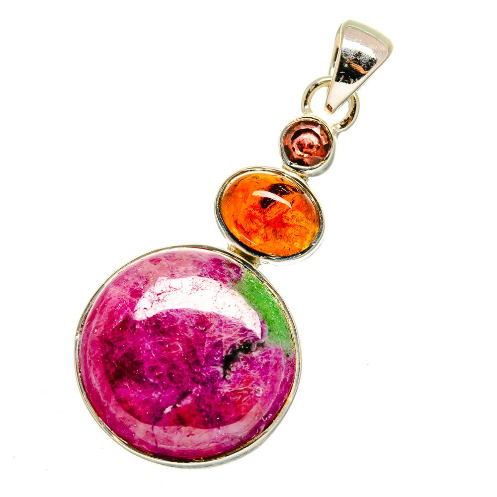 Ruby Zoisite Pendants handcrafted by Anasilvercos - PD11804