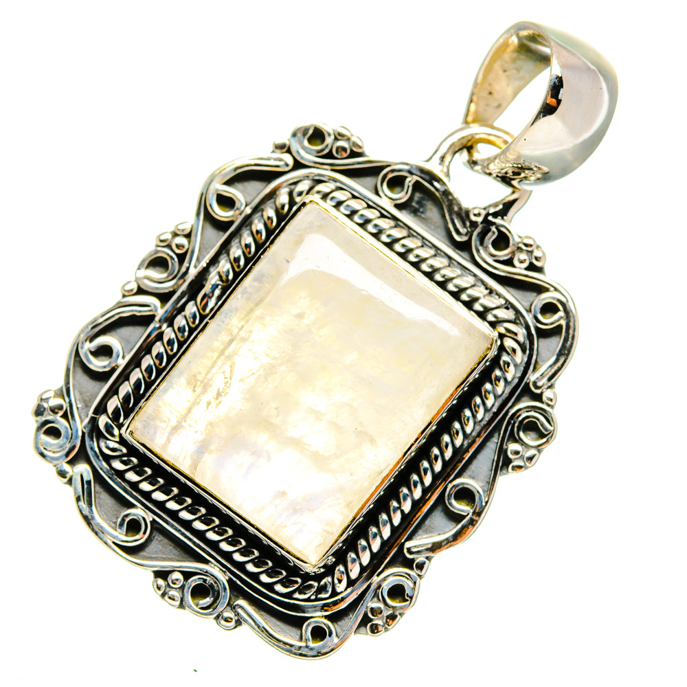 Rainbow Moonstone Pendants handcrafted by Anasilvercos - PD11823