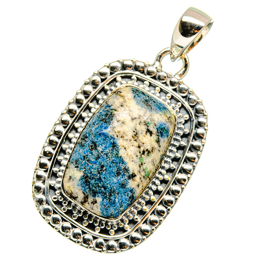 K2 Blue Azurite Pendants handcrafted by Anasilvercos - PD11824