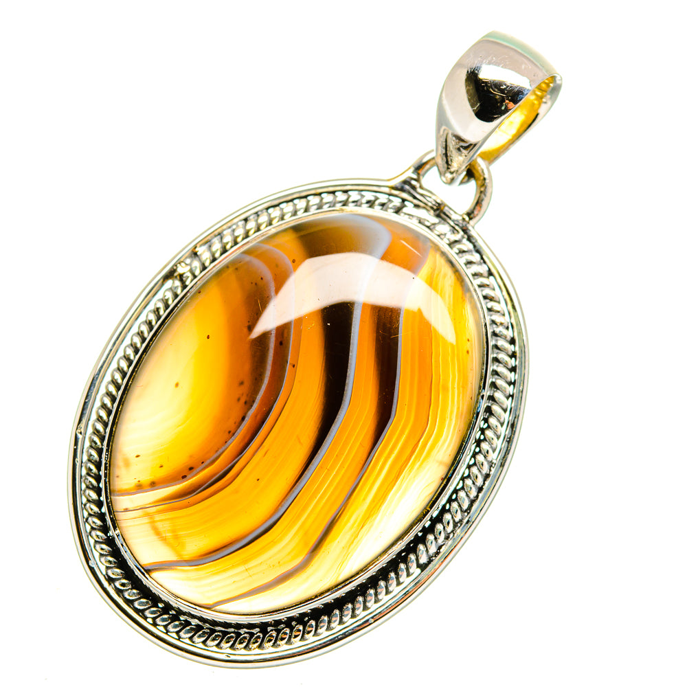 Botswana Agate Pendants handcrafted by Anasilvercos - PD11841