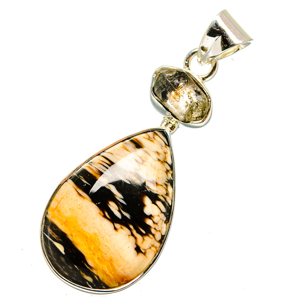 Peanut Wood Jasper Pendants handcrafted by Anasilvercos - PD11853