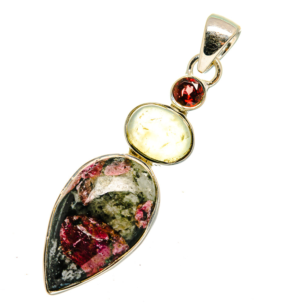 Russian Eudialyte Pendants handcrafted by Anasilvercos - PD11856