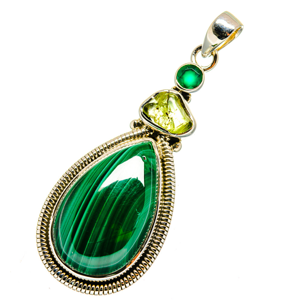 Malachite Pendants handcrafted by Anasilvercos - PD11858