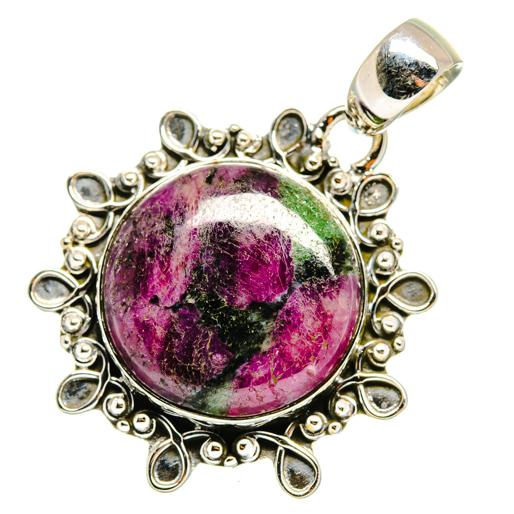 Ruby Zoisite Pendants handcrafted by Anasilvercos - PD11861