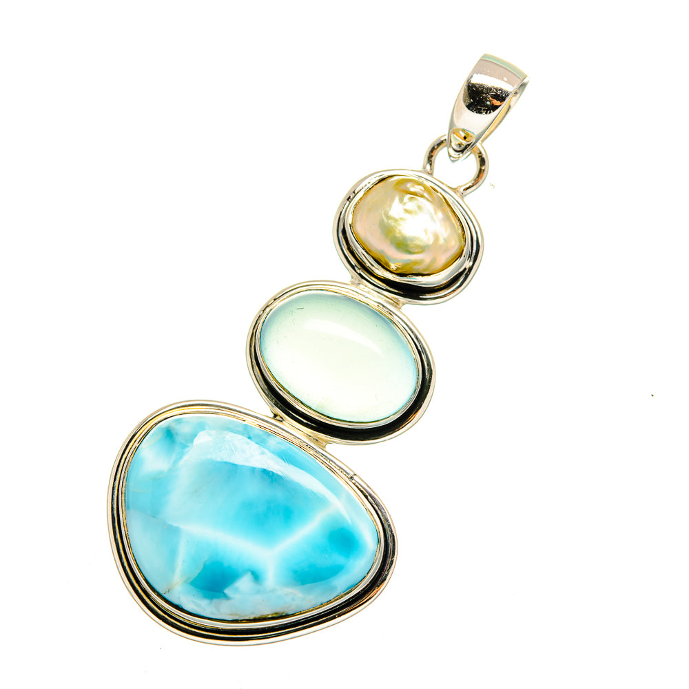 Larimar Pendants handcrafted by Anasilvercos - PD11863