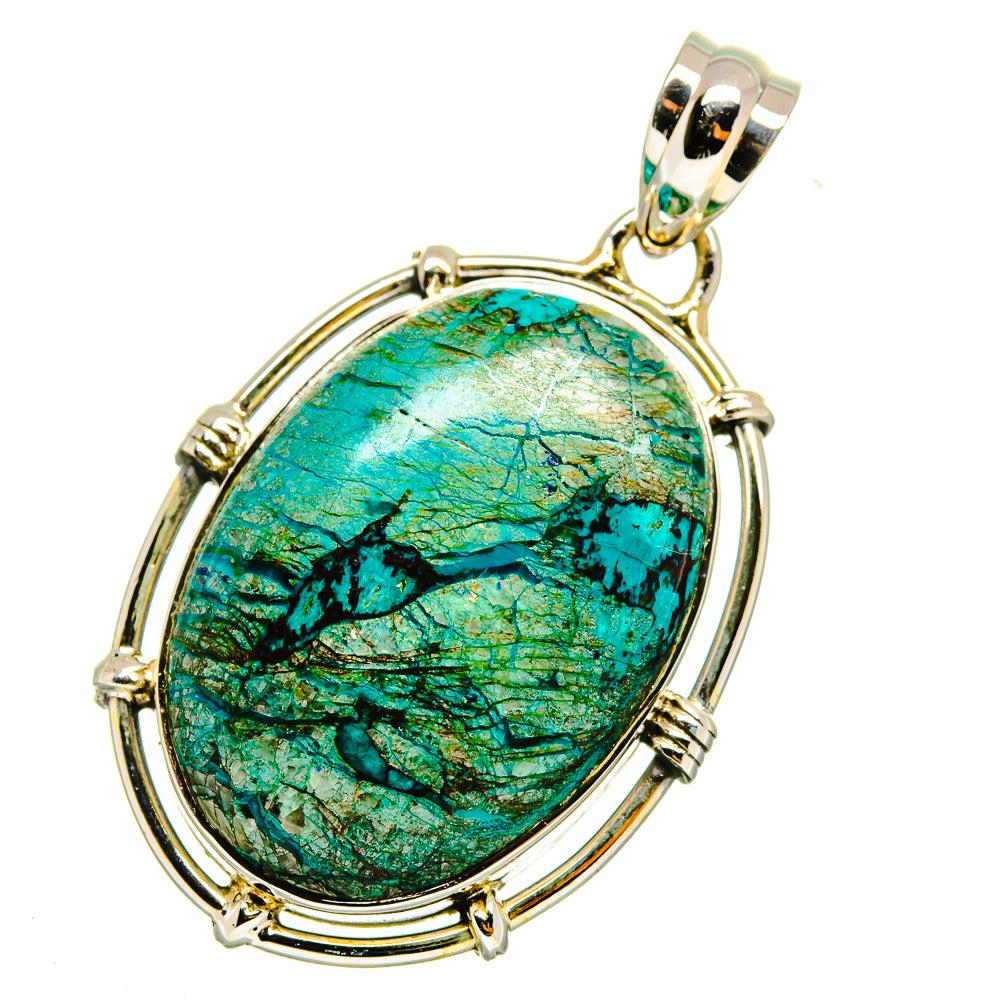 Chrysocolla Pendants handcrafted by Anasilvercos - PD11864