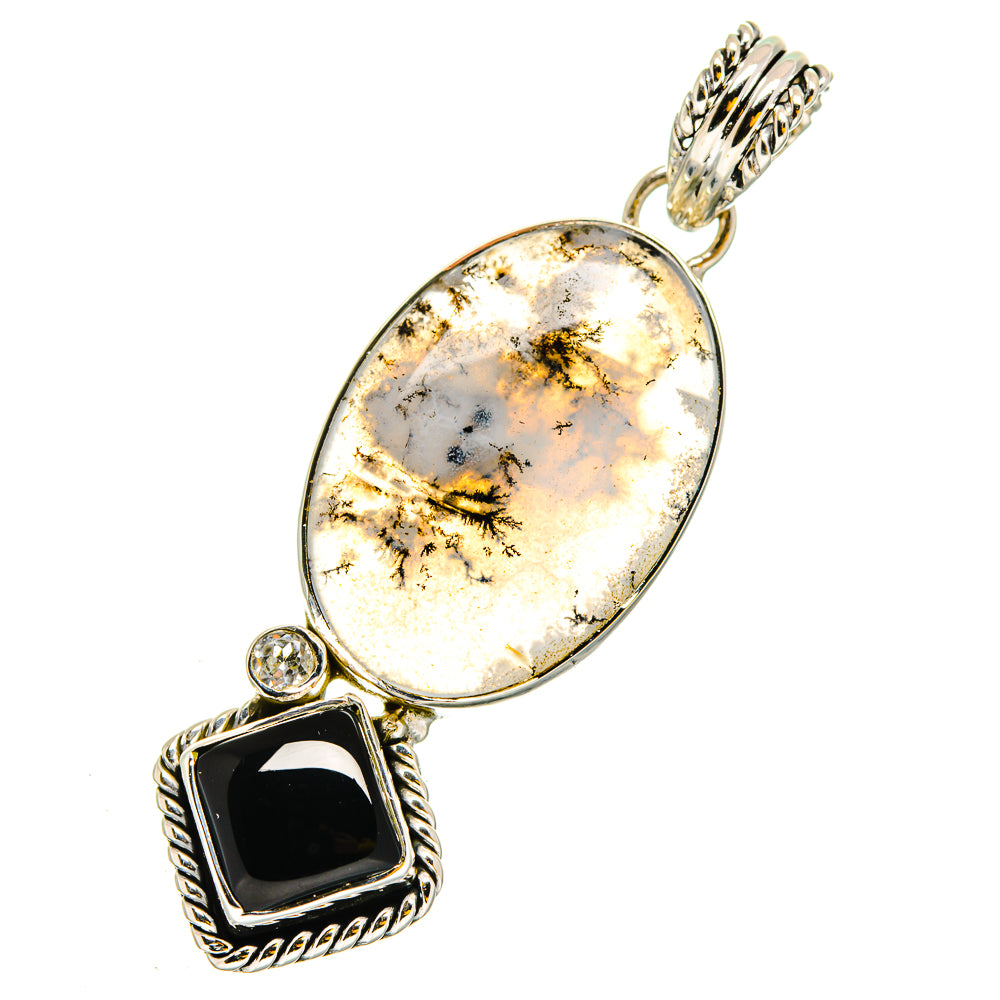 Dendritic Opal Pendants handcrafted by Anasilvercos - PD11873