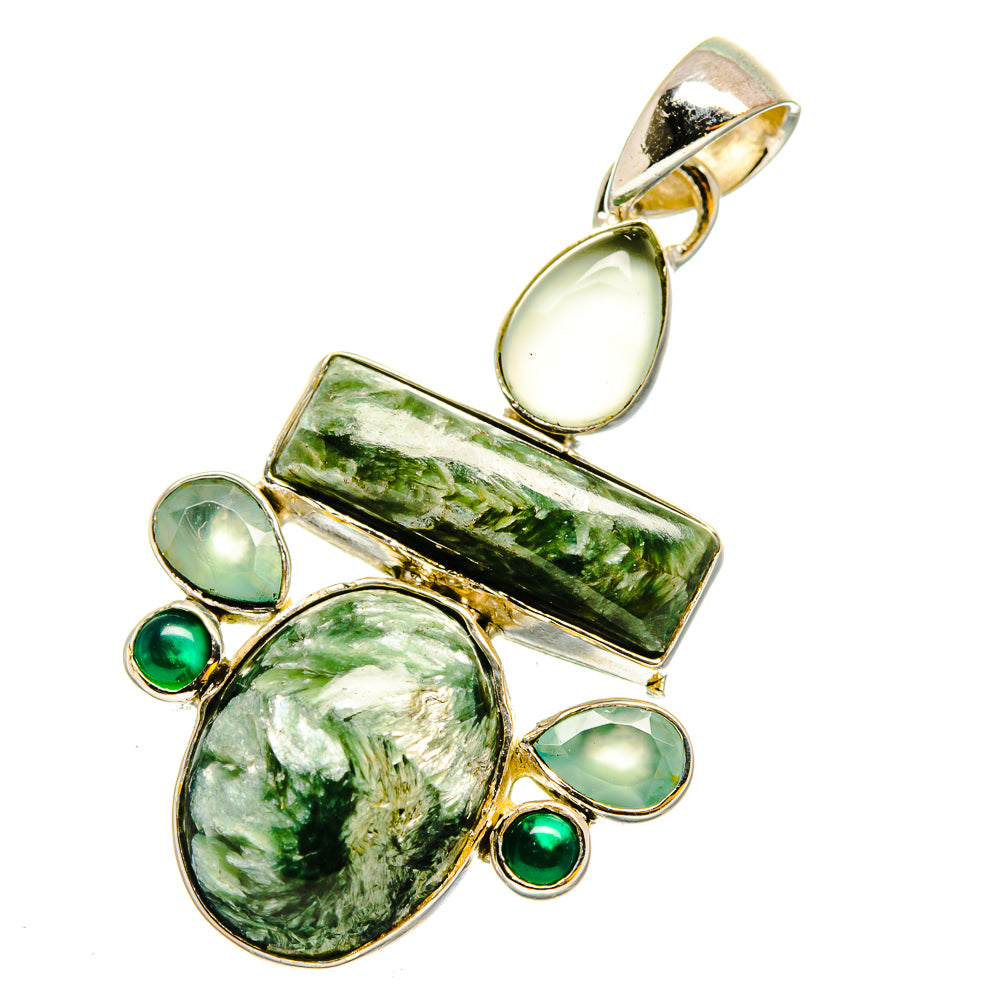 Seraphinite Pendants handcrafted by Anasilvercos - PD11881
