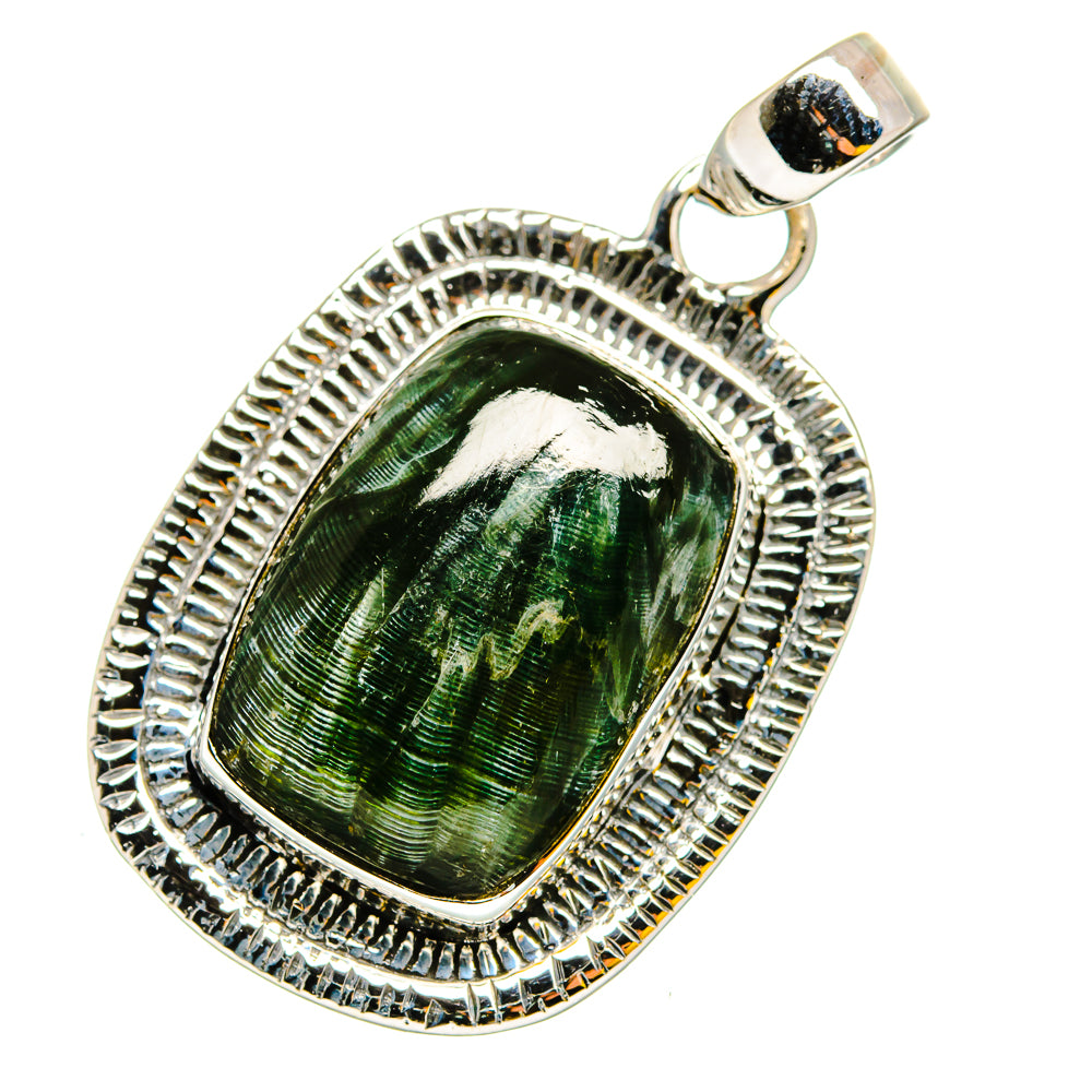 Seraphinite Pendants handcrafted by Anasilvercos - PD11886