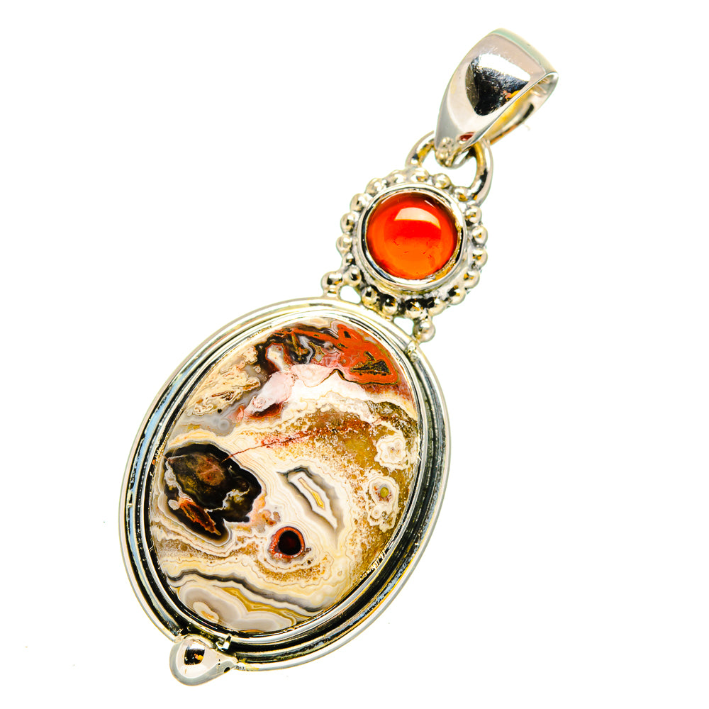 Laguna Lace Agate Pendants handcrafted by Anasilvercos - PD11890